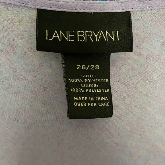 LANE BRYANT Women's Size 26/28 Flutter Sleeve Peplum Chiffon V-Neck Blouse - Picture 3 of 8